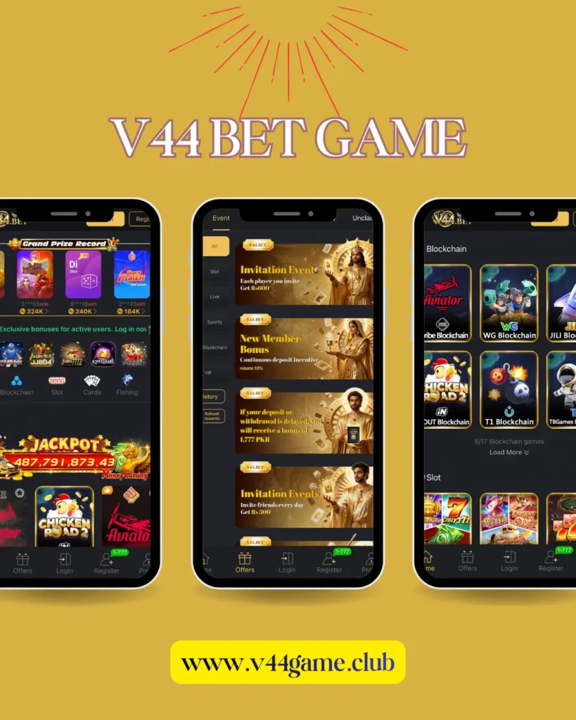 Claim daily rewards in V44 Game for regular players.
V44 Game free daily bonus coins and cash rewards